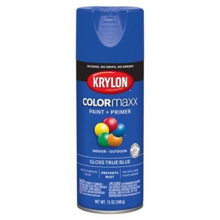 Spray Paint, Krylon COLORmaxx, Gloss True Blue, 340 gram