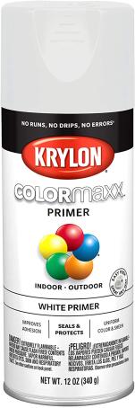 Spray Paint, Krylon COLORmaxx, White Primer, 340 gram