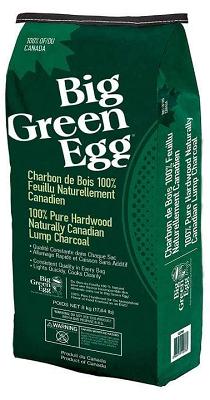 Charcoal, Natural Hardwood, Lump, for Big Green Egg, 17.6 lbs per bag