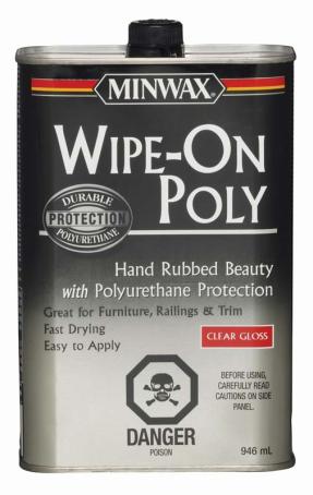 Wipe-On Poly, Polyurethane, Gloss, 946 ml, Minwax