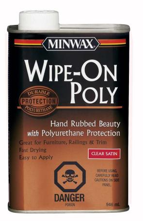 Wipe-On Poly, Polyurethane, Satin, 946 ml, Minwax
