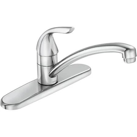 Kitchen Faucet, Single Handle, CHROME (quick mount with integrated supply tubes) Moen ADLER