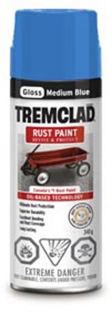 Tremclad Rust Paint, Medium Blue, 340 gram Spray