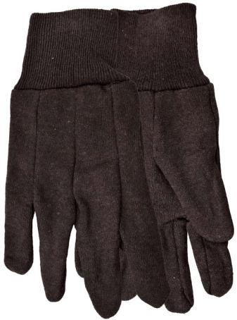 Gloves, Work, Brown Jersey, One Size, WATSON