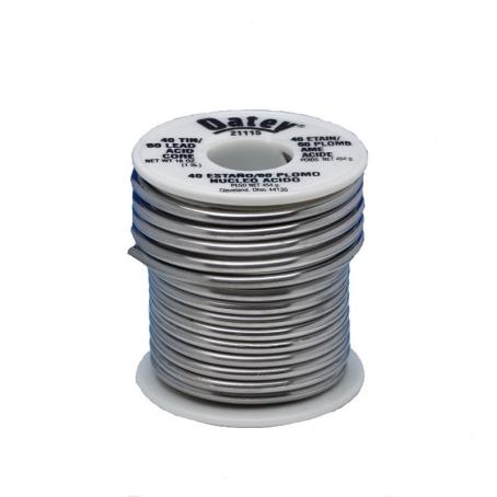 Solder, Acid Core 40/60, 226 gram, OATEY #48316 (contains lead, not for plumbing use)