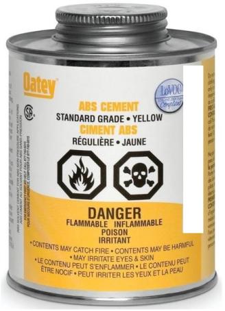ABS Cement, Medium, Yellow, Dabber Top, 118 ml