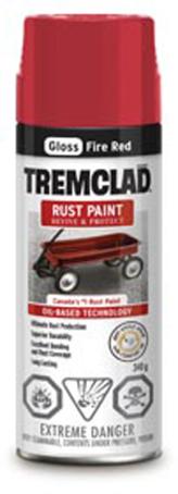 Tremclad Rust Paint, Fire Red, 340 gram Spray