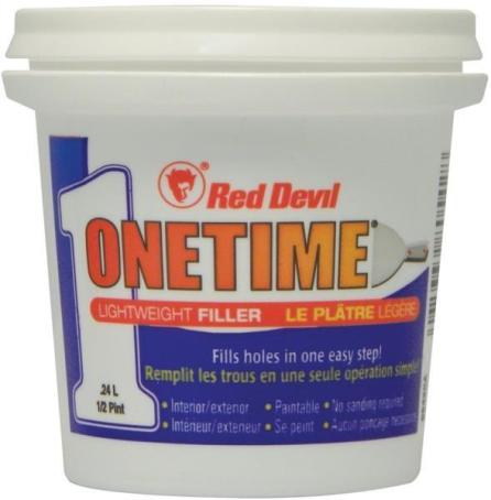 Spackling, ONE TIME, Interior, 240 ml, Red Devil