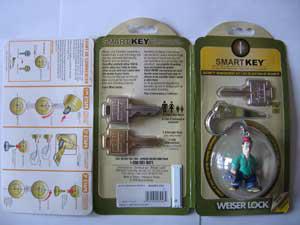 Weiser Smart Key Kit, 2 Silver & 2 Brass, Weiser Visual Pack