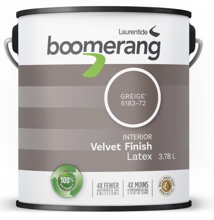 Paint, Interior, Latex, Boomerang, EXTRA GREIGE, Velvet Finish, 3.78 liter