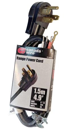 Range Cord Kit, Angle Plug, 1.5 meter, 40 amp