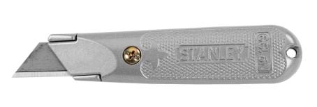 Utility Knife, Stanley, Heavy Duty, Fixed Blade, Metal Body, (uses standard double-ended blades)