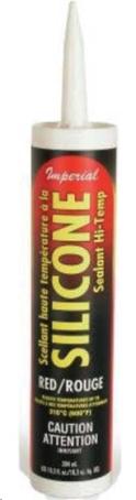 Caulking, High-Temperature Silicone, RED, 10.3 ounce, KK0205