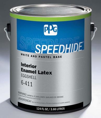 Paint, Interior, Latex, SPEEDHIDE, Eggshell, White/Pastel Base, 18.9 liter