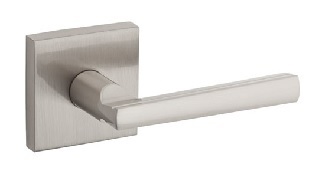 Privacy Lever Set, MONTREAL, Square Rosette, SATIN NICKEL, Weiser Builder Pack
