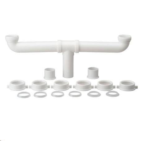 Double Sink Drainage Kit, Center Outlet, 1-1/2