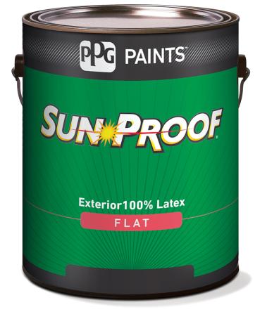 Paint, Exterior, Acrylic Latex, SUNPROOF, Flat, White/Pastel Base, 3.78 liter