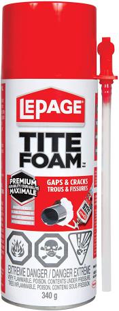 Spray Foam, Lepage, TITEFOAM, Gaps & Cracks, 340gr