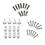 Wall Clips, for Ventilated Wire Shelving, with Screws & Anchors, 12/pkg