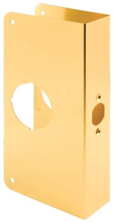 Door Reinforcer Kit, Entry Set, Brass, U9550 (1-3/4