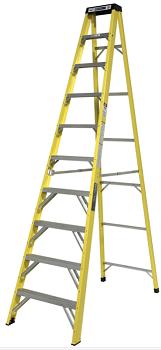 Step Ladder, 10 foot, Fiberglass, Grade 1A (300 pounds) LP-91097