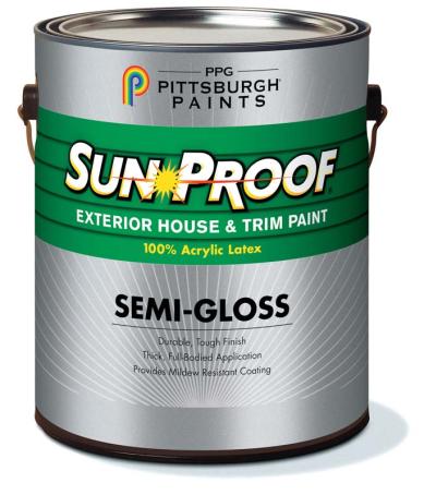 Paint, Exterior, Acrylic Latex, SUNPROOF, Semi-Gloss, Pastel Base, 946 ml