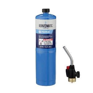 Propane Torch Kit, 2-Piece, Self-Lighting,Bernzomatic WK2301, incl.14 oz disposable cylinder