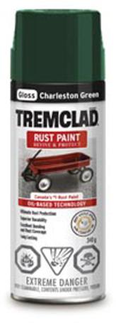 Tremclad Rust Paint, Charleston Green, 340 gram Spray