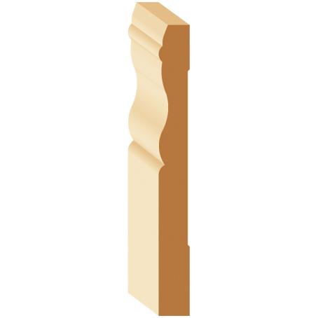 Baseboard, Finger-Joint Pine Primed, 3/8