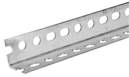 Slotted Angle, Plated Steel, 1-1/4 x 1-1/4 x 36