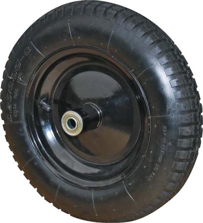 Wheel and Tire, Replacement for Wheelbarrow, 16 x 4.00, (Fits 6 and 8 cu ft wheelbarrows)