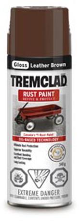 Tremclad Rust Paint, Leather Brown, 340 gram Spray
