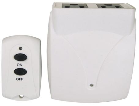 Indoor Remote Control, 2-Outlet, w/Wireless Remote TNRC21