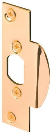 Strike Plate, for Entry Lock, High Security, Polished Brass U9422