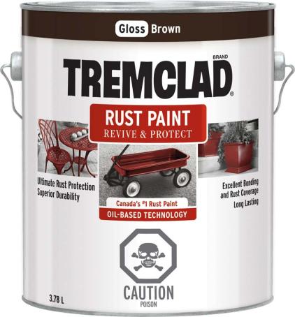 Tremclad Rust Paint, Brown, 3.78 liter