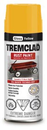 Tremclad Rust Paint, Yellow, 340 gram Spray