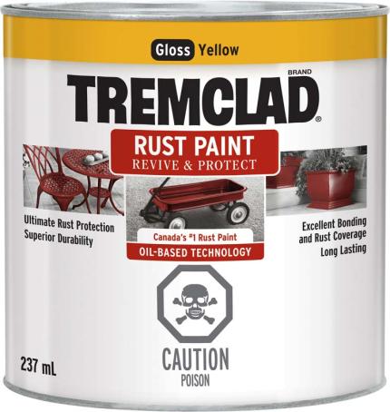 Tremclad Rust Paint, Yellow, 237 ml