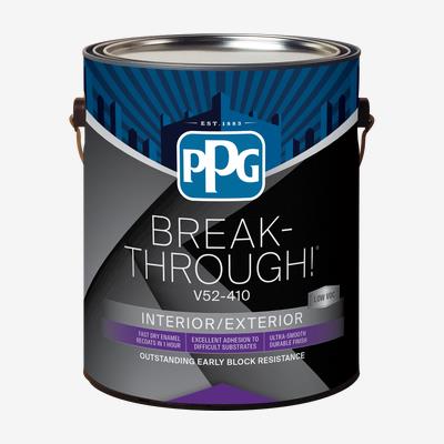 Paint, Interior/Exterior, Acrylic Latex, BREAK THROUGH, Semi-Gloss, White/Pastel Base, 3.78 liter (2021)