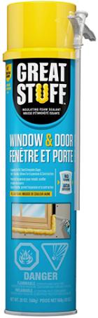 Spray Foam, Great Stuff Pro, Window & Door, 20 oz, Spray Can