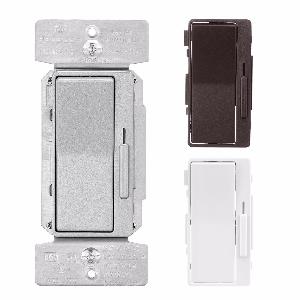 Dimmer Switch, Single Pole/3-Way, Slide with Pre-Set, WHITE/GREY/BLACK (All Bulb Types)