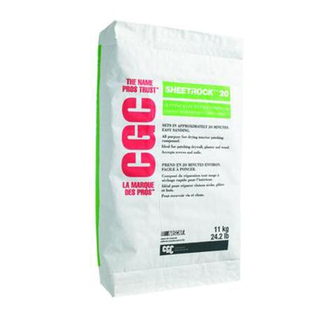 Drywall Patching Compound, Setting-Type, Sheetrock 20, 11 kg bag, CGC