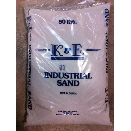 Sand, Silica Industrial Sand, K&E #32, 50 pound bag