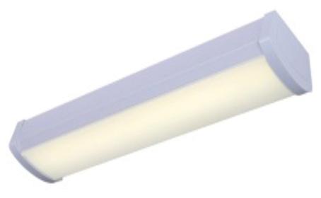 Wrap Fixture, Utility, Integrated LED, White w/Acrylic Lens, 40 Watt, Wire-In, 24-1/2