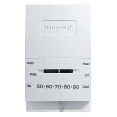 Thermostat, Manual Mechanical, Heat/Cool, 4-Wire, Honeywell (low voltage)